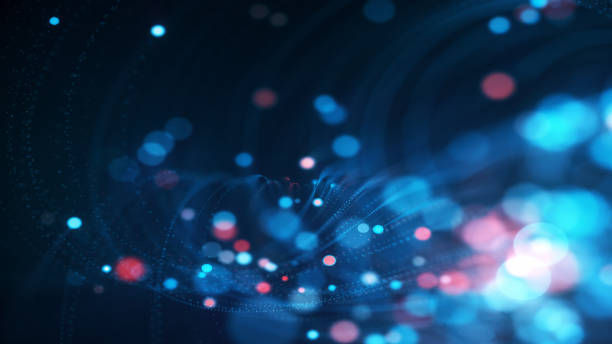 abstract red blue background vortex technological concept - 互联网 個照片及圖片檔