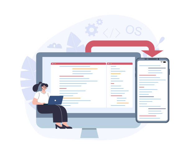 cross-platform software development concept. - 系统软件 幅插畫檔、美工圖案、卡通及圖標